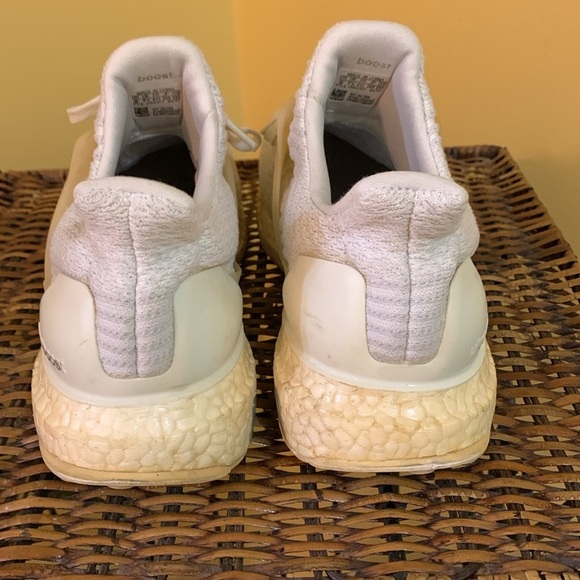 Adidas Ultra Boost Triple White Running Shoes - Picture 5 of 14